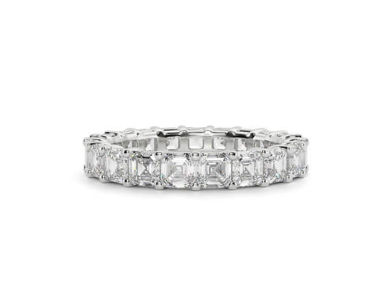 regent asscher eternity ring