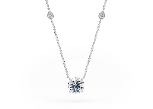 Azalea in White Gold (9k) set with a Round cut diamond.