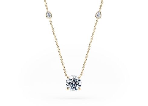 Azalea in Gult guld (9k) set with a Rund cut diamant.