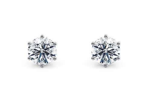 Chloe in Vitguld (9k) set with a Rund cut diamant.