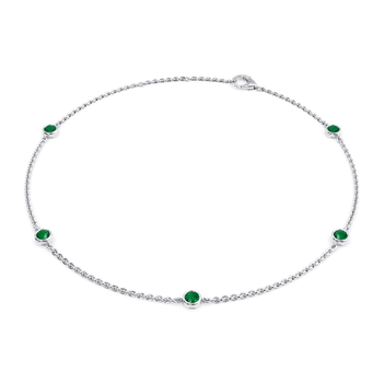 Emerald Tea Bracelet in 白金.