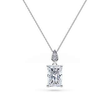 Primrose Necklace in Белое золото set with a Радиант cut бриллиант.