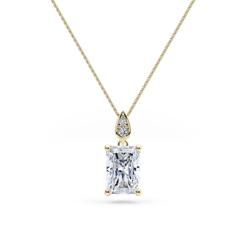 Primrose Necklace in Or jaune set with a Taille radiant cut diamant.