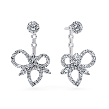 Glissade Alto Earrings in 白金.