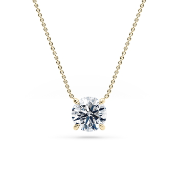 Aria in Yellow Gold set with a Round cut diamond.