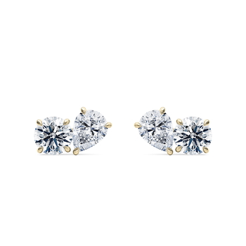 Toi et Moi Round in Yellow Gold.