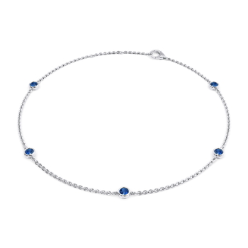 Sapphire Tea Bracelet in Hvitt gull (9k)
