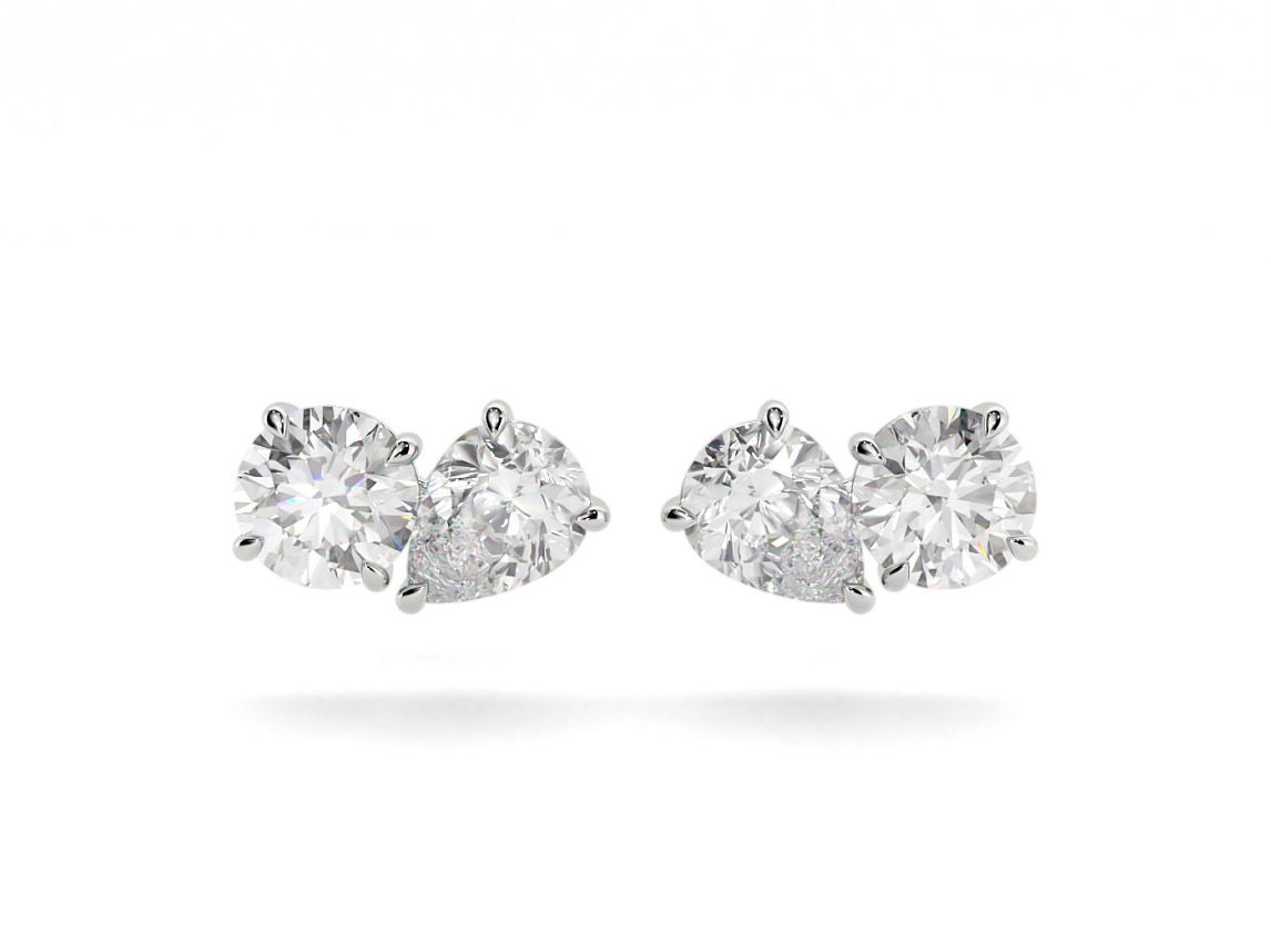 Toi et moi round studs