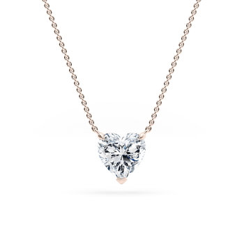 Aria in Roségull set with a Hjerte cut diamant.