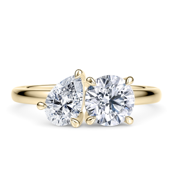 Toi et Moi Round in Yellow Gold.