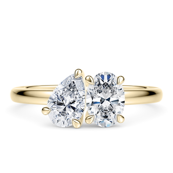 Toi et Moi Oval in Yellow Gold.