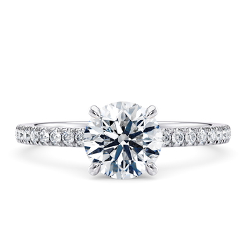 Aria in Hvitt gull (9k) set with a Rund cut diamant.