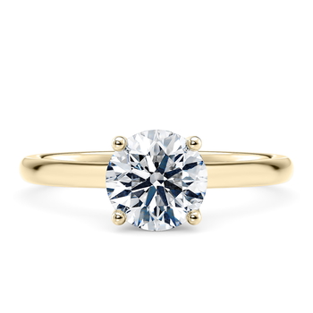 Paloma Engagement Ring in Geelgoud set with a Rond cut diamant.