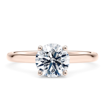 Paloma Engagement Ring in Roségoud set with a Rond cut diamant.
