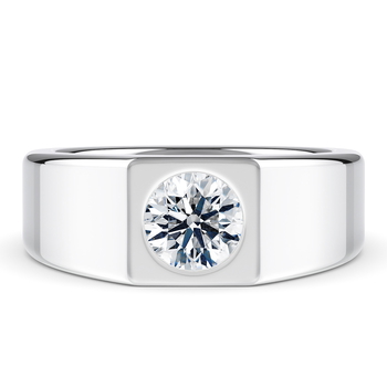 Morgan in Oro blanco (9k) set with a Redondo cut diamante.