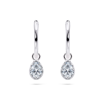 Georgiana Pear Drops in 白金（9K）