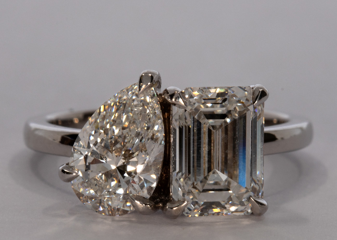 Toi et Moi Emerald in Vitt guld 