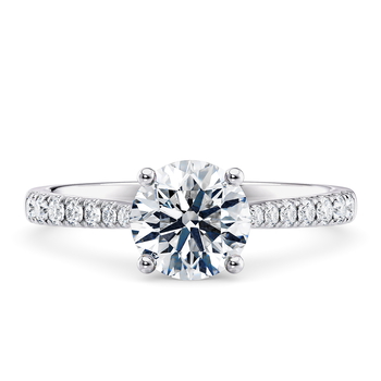 Leila in Platine set with a Taille ronde cut diamant.