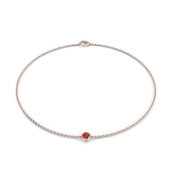 January Birthstone Bracelet - 1 stone in Or rose