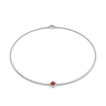 January Birthstone Bracelet - 1 stone in 白金