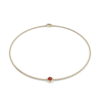 January Birthstone Bracelet - 1 stone in Gelbgold 