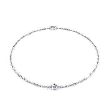 April Birthstone Bracelet - 1 stone in 白金