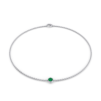 May Birthstone Bracelet - 1 stone in 白金