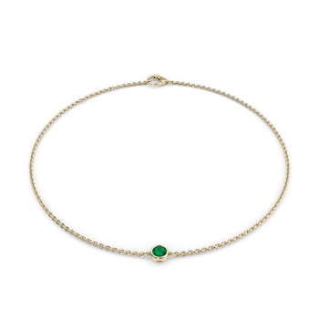 May Birthstone Bracelet - 1 stone in Gelbgold 