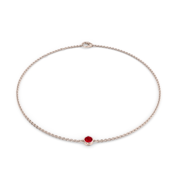 July Birthstone Bracelet - 1 stone in Or rose