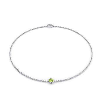 August Birthstone Bracelet - 1 stone in 白金