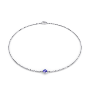 December Birthstone Bracelet - 1 stone in 白金