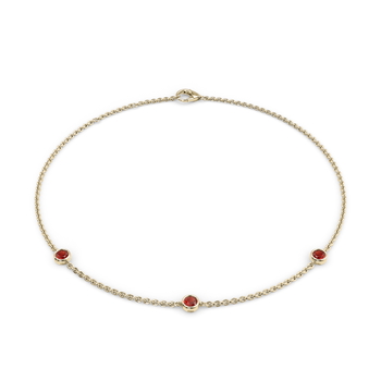 January Birthstone Bracelet - 3 stone in Gelbgold 