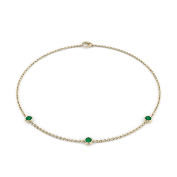 May Birthstone Bracelet - 3 stone in Gelbgold 
