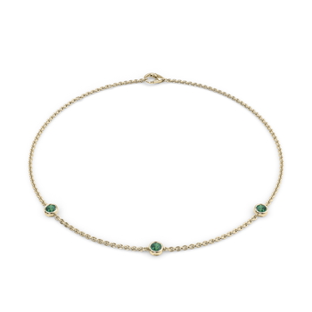 June Birthstone Bracelet - 3 stone in Gelbgold 