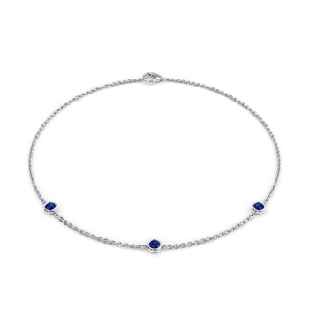 September Birthstone Bracelet - 3 stone in 白金