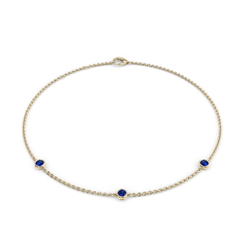 September Birthstone Bracelet - 3 stone in Gelbgold 