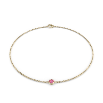October Birthstone Bracelet - 1 stone in Gelbgold 