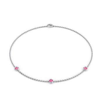 October Birthstone Bracelet  - 3 stone in ذهب أبيض (9 قيراط)