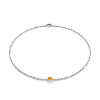 November Birthstone Bracelet - 1 stone in ذهب أبيض (9 قيراط)