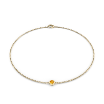November Birthstone Bracelet - 1 stone in Gelbgold 