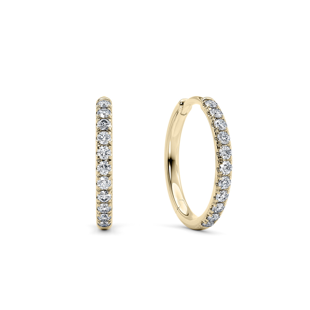 Aura Hoops Natural in Yellow Gold (18k)