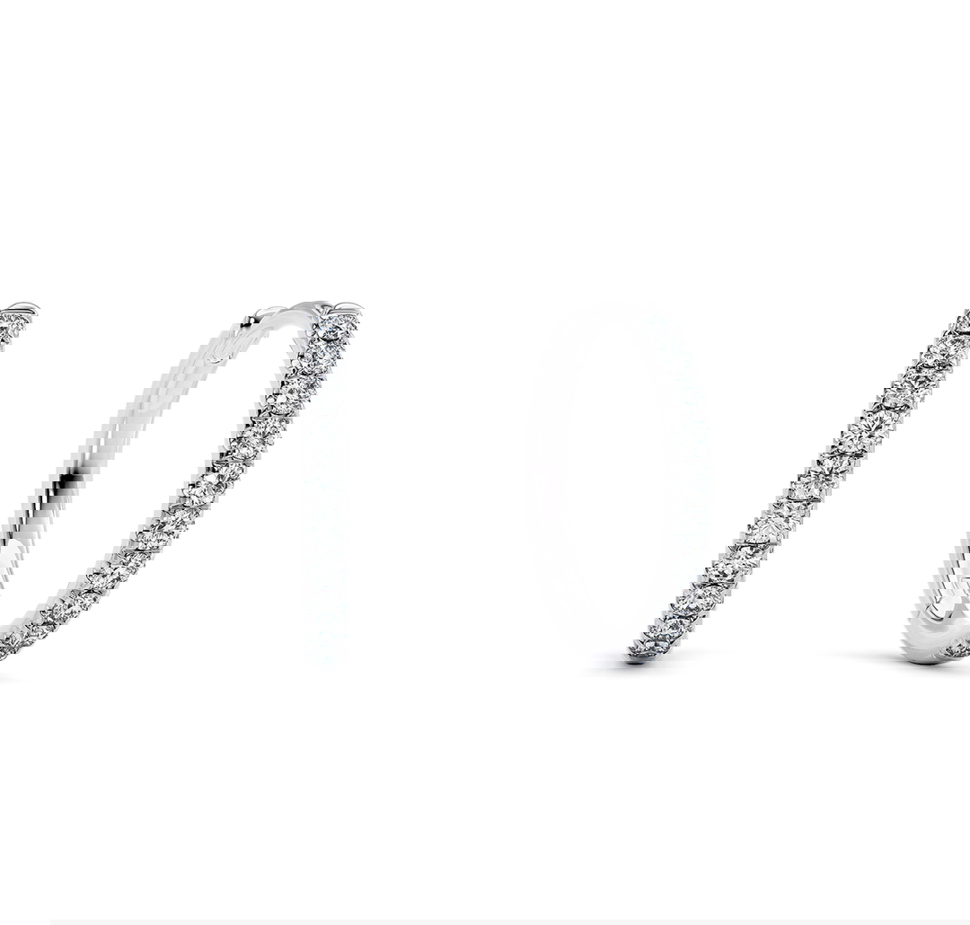 Aura Hoops Lab Grown in White Gold (18k)