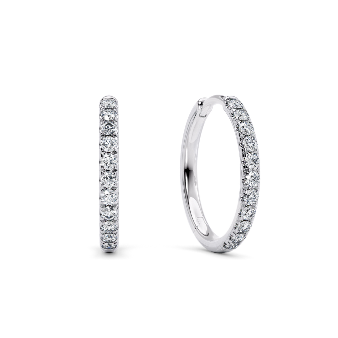 Aura Hoops Lab Grown in White Gold (9k)
