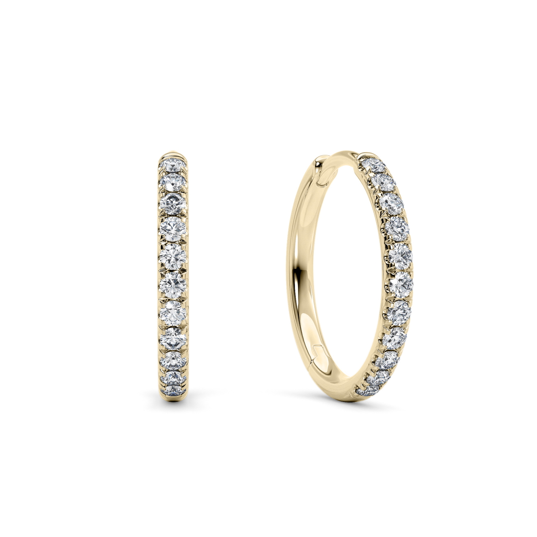 Aura Hoops Lab Grown in Yellow Gold (9k)