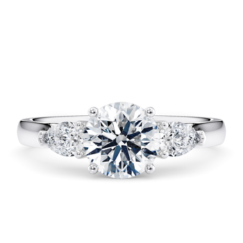 Barcelona in Fehér arany (9k) set with a Kerek cut gyémánt.