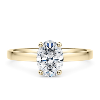1477 Classic in Geelgoud set with a Ovaal cut diamant.