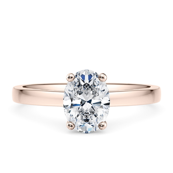 1477 Classic in Rózsa arany set with a Ovális cut gyémánt.