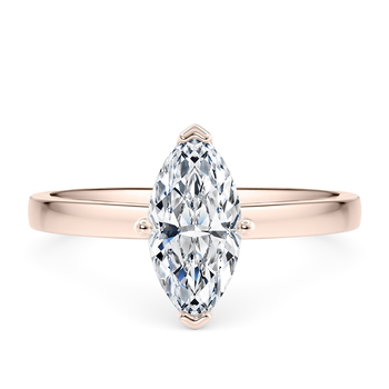 1477 Classic in Rose Gold set with a Marquee cut timantti.