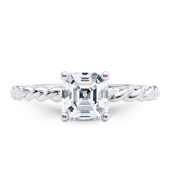 Ascot in Platin set with a Asscher cut diamant.
