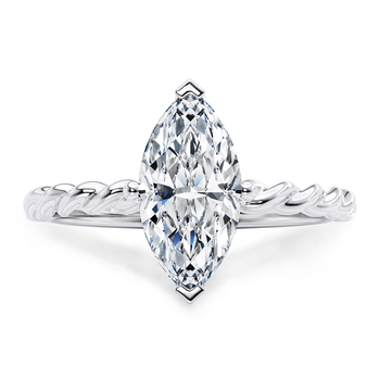 Ascot in Platina set with a Marquise cut diamante.